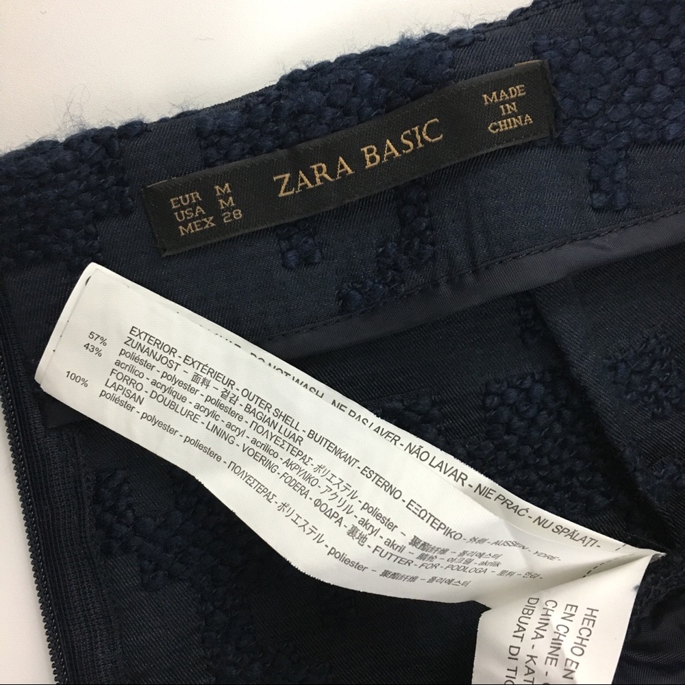 LAST CHANCE!!  Zara Blue Houndstooth Cross-laced Skirt - Picture 8 of 8